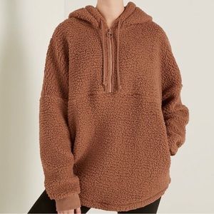 Victoria’s Secret PINK PLUSH FLEECE PULLOVER Brown Size L